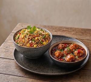 Chicken Hakka Noodles [500 Ml]) & Hot Garlic Chicken Gravy