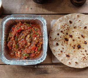 Tomato Mirch Thecha ( 250 G) + Gahu Chapati (1 Piece)