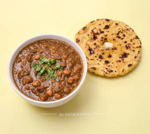 Dal Maa cholle (Fr + Makki Di Roti (1 piece)