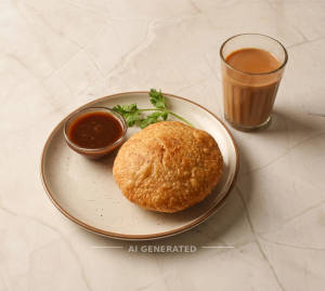 Dal kachori 1 pieces + Tea