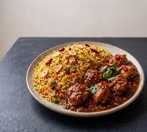 Chicken Chilli Garlic Fried Rice & Hot Garlic Chicken Gravy