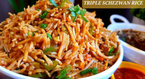 Veg Triple Schezwan Fried Rice
