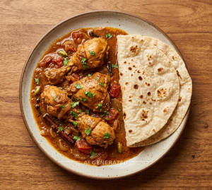 Chicken Masala + Roti (2 pieces)
