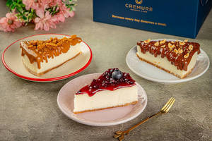 Triple Cheesecake Slice