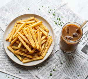 Plain Fries + Cold Coffee