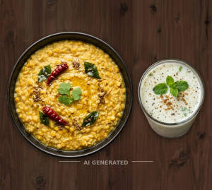 Dal Khichdi + Buttermilk