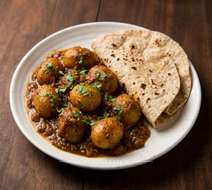 Aloo Dum + Rooti (2 pieces)