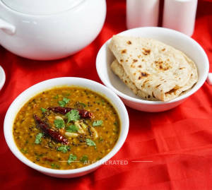 Daal Fry + Roti Plain (2 pieces)