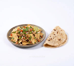 Papad Fry Masala + Roti Tawa Plain (2 pieces)
