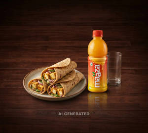 Paneer Rolls + Mazza 350Ml (Cold Drink)