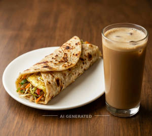 Single Egg Roll + Cold Coffee