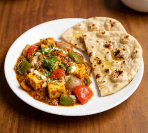 Kadhai Paneer + Tandoori Roti (2 pieces)