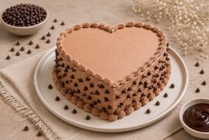 Heart Shape Choco Chip Cake