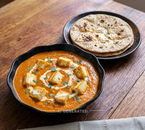 Shahi Paneer + Tawa Roti (2 pieces)