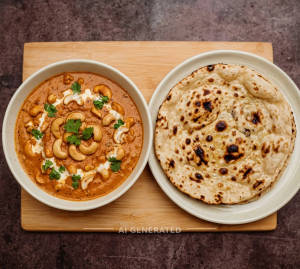 Kaju Curry + Tandoori Roti (1 Piece)