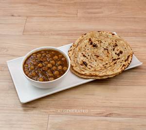 Chole + Tandoori Plain Paratha (1 Piece)