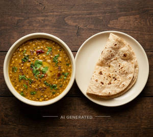 Dal Fry + Tawa Roti (1 Piece)   