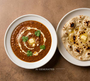 Dal Cream Makhni + Tandoori Roti (1 piece)