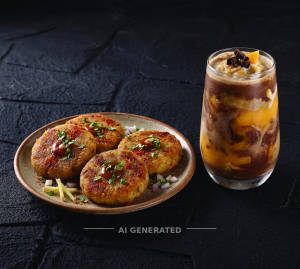 Aloo Tikki + Cream Bell Milk Choco/coffee/mango