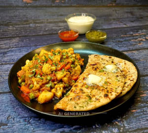 Mix Veg + Tandori Roti Butter (2 pieces)