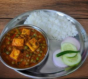 Matar Paneer With Rice