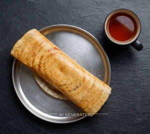 Plain Dosa + Black Tea