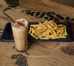 Salted Fries + Cold Coffee