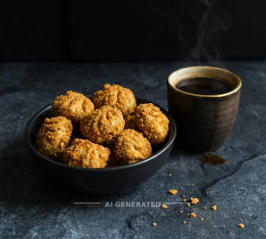 Crunchy momos + Hot coffee