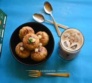 Sattu Bati + Cold coffee
