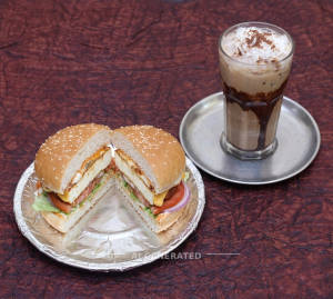 Paneer Cheese Burger + Cold Coffe