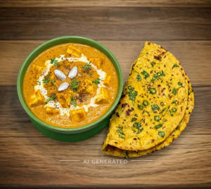 Shahi Paneer + Missi Roti (1 piece)