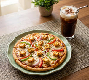 Paneer Pizza + Cold Coffee