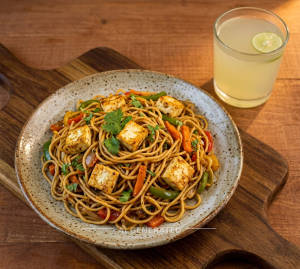 Paneer Noodles + Fresh Lime Juice