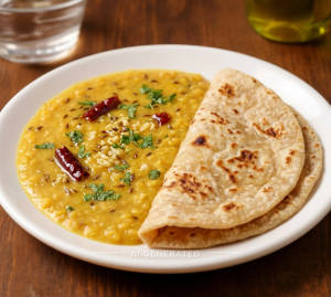 Dal Fry + Tawa Plain Roti (2 pieces)