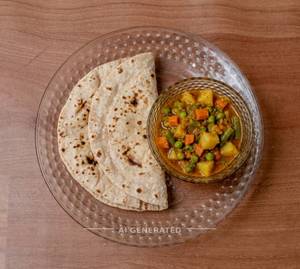 Mix Veg + Tawa Roti (2 Pieces)