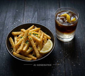 Lemon Pepper Fries + Tonic Espresso