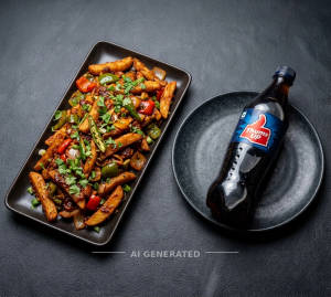 Chilli Potato (Dry) + Thumbs Up (750 Ml)