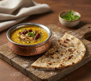 Dal Fry + Tandoori Plain Roti (1 piece)