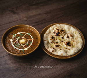 Dal Makhani + Plain Naan (1 piece)