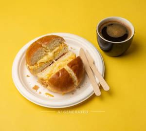 Cheese Butter Bun Maska + Coffee