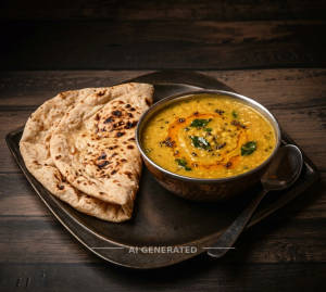 Dal Arhar + Tandooriroti (2 pieces)