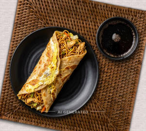 Chowmin Egg Roll + Cold Drinks [200Ml]