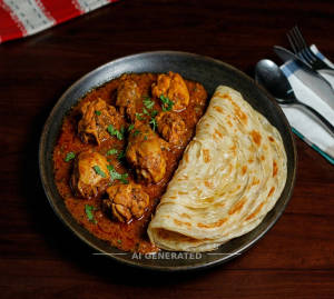 Chicken curry + Parotta (1 piece)