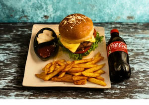 Classic Veggie Burger + Extra Cheese + Peri Peri Fries + Coke Combo