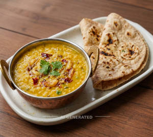 Dal Fry + Tandoori Roti (2 Pieces)