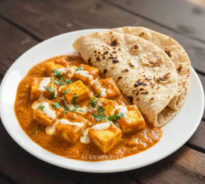 Butter Paneer Masala + Tawa Roti (2 pieces)