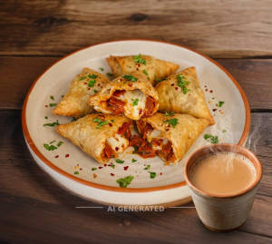 Pizza Samosa + Chai