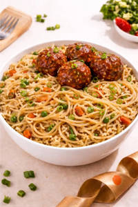 Triple Rice Bowl With Manchurian Gravy