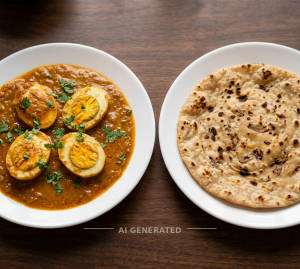 Anda Curry + Pyaz Roti (1 piece)