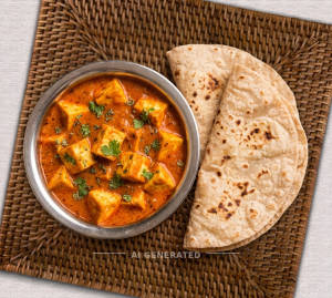 Paneer Masala + Tawa Roti (2 pieces)